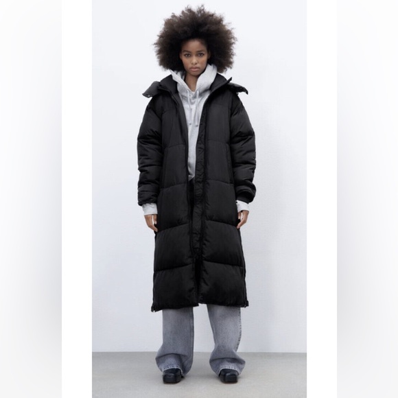 Zara Long Puffer Jacket - Picture 1 of 7